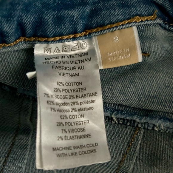 Michael Kors Selma Cropped Wide-Leg Jeans Size 8 - Picture 3 of 8